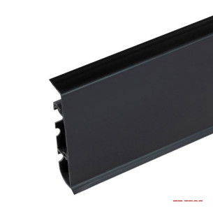 Плiнтус пластиковий Cezar Hi Line Prestige Чорний матовий M090 75мм